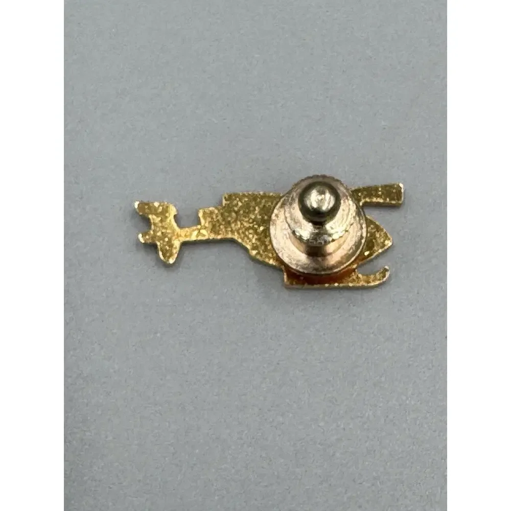 Helicopter Gold Colored Background Lapel‎ Hat Pin
